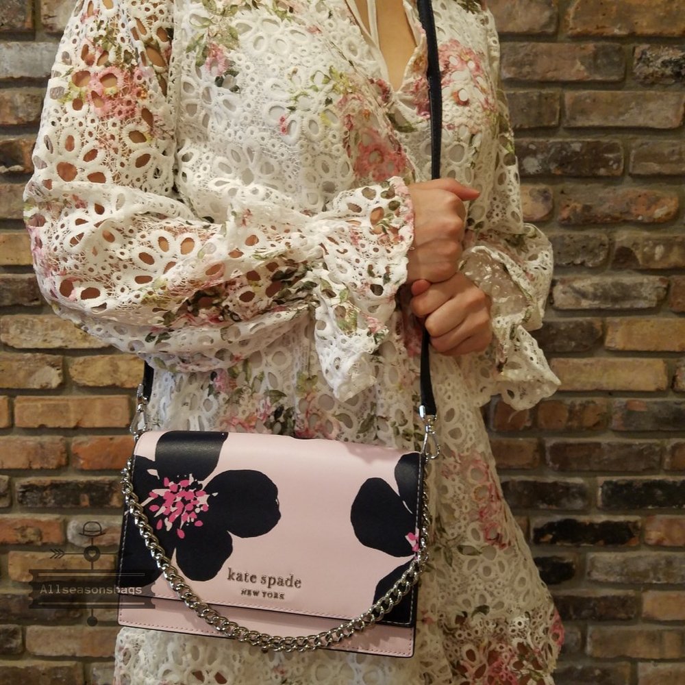 Kate spade convertible crossbody grand flora pink - Picture 3 of 10